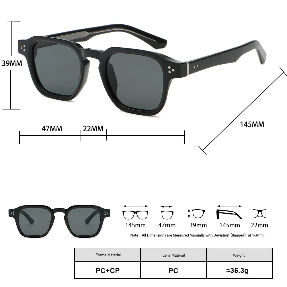 Peekaboo irregular sunglasses for women black brown retro style square sun glasses for men uv400 summer accessories 2025