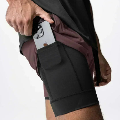 Anime Demon Slayer Gym Shorts Man Quick Dry Pants Double-layer 2 in 1 Shorts Y2k Sportswear Summer 2026 Breathable Streetwear