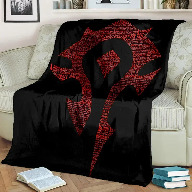 3D World of Warcraft Game WOW Lich King DH Blanket,Soft Throw Blanket for Home Bedroom Bed Sofa Picnic Travel Office Cover Kids