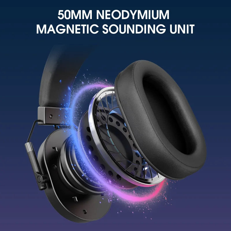Auricular Gaming Sem Fios LDON PS5 PS4 Bluetooth 2.4GHz Som Surround 3D Microfone com Cancelamento de Ruído Baixa Latência