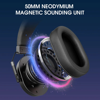 Auricular Gaming Sem Fios LDON PS5 PS4 Bluetooth 2.4GHz Som Surround 3D Microfone com Cancelamento de Ruído Baixa Latência