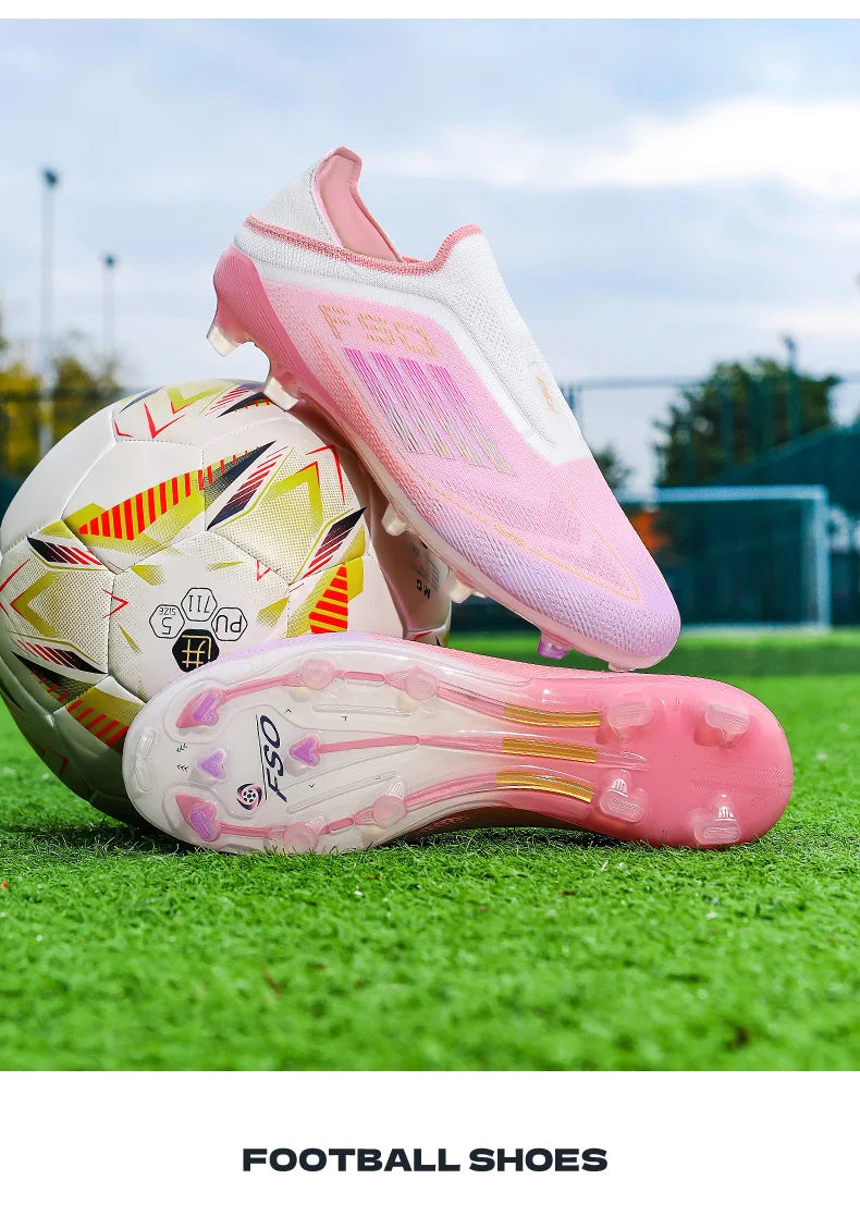 New Men's Football Boots Turf Comfortable Soccer Shoes Sport Fg Grass Cleats Futsal Non Slip Outdoor Adult Ultralight Non-Slip