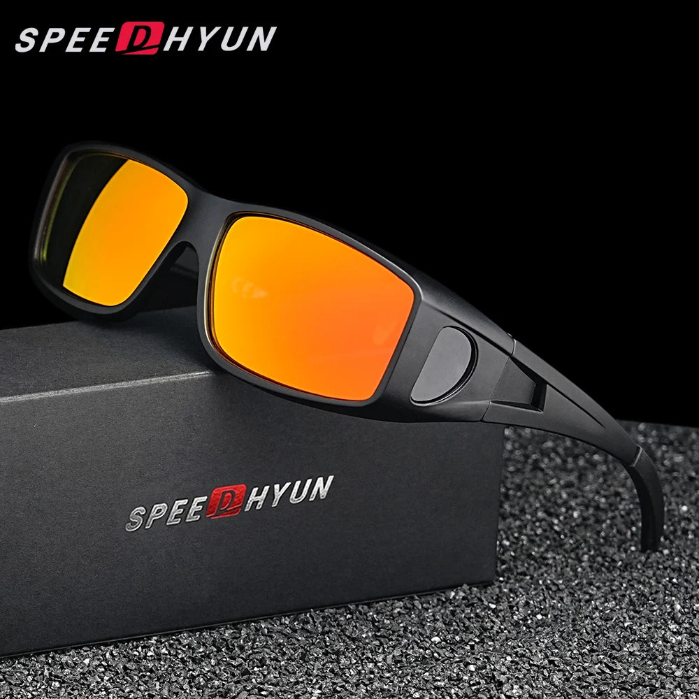 SPEEDHYUN Fit Over Wrap Sunglasses Men Women Anti Glare Night Vision UV400 Protection Driving Sport Protective Glasses Eyewear