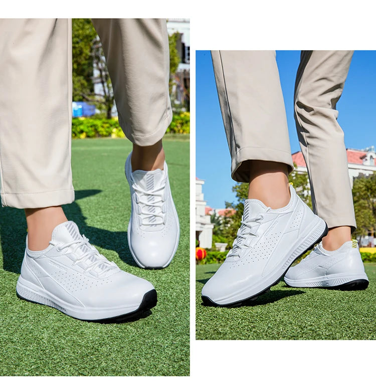 Golf Sports Shoes Men Waterproof high-Quality Leather Golf Competition Sports Shoes Formal Shoes Golf Course Men Training Shoes