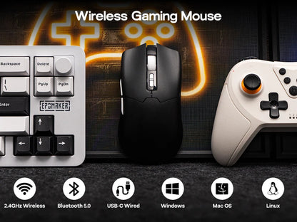 EPOMAKER Click Lite kabelgebundene/BT/2.4GHz kabellose Gaming-Maus mit PAW3311-Sensor, 800 bis 24000 DPI und 500mAh Akku für PC/Mac/Linux