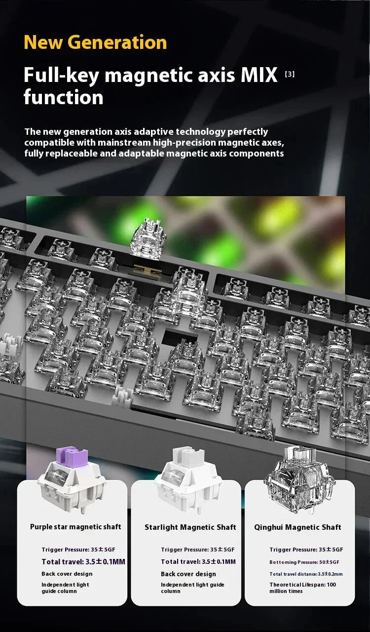IROK MG75 Pro MG75 Max Aluminum Magnetic Gaming computer Mechanical Keyboard 75% Rapid Trigger 8K RGB Hotswap Gamer Keeyboard