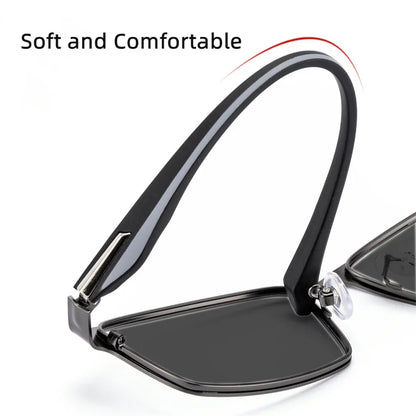LOERHUNAR Brand Design for Men's Retro Business Myopia Sunglasses with Diopter 0 -0.75 -1.0  -1.5 -1.75 -2.0 -2.5 -3.0 to -6.0