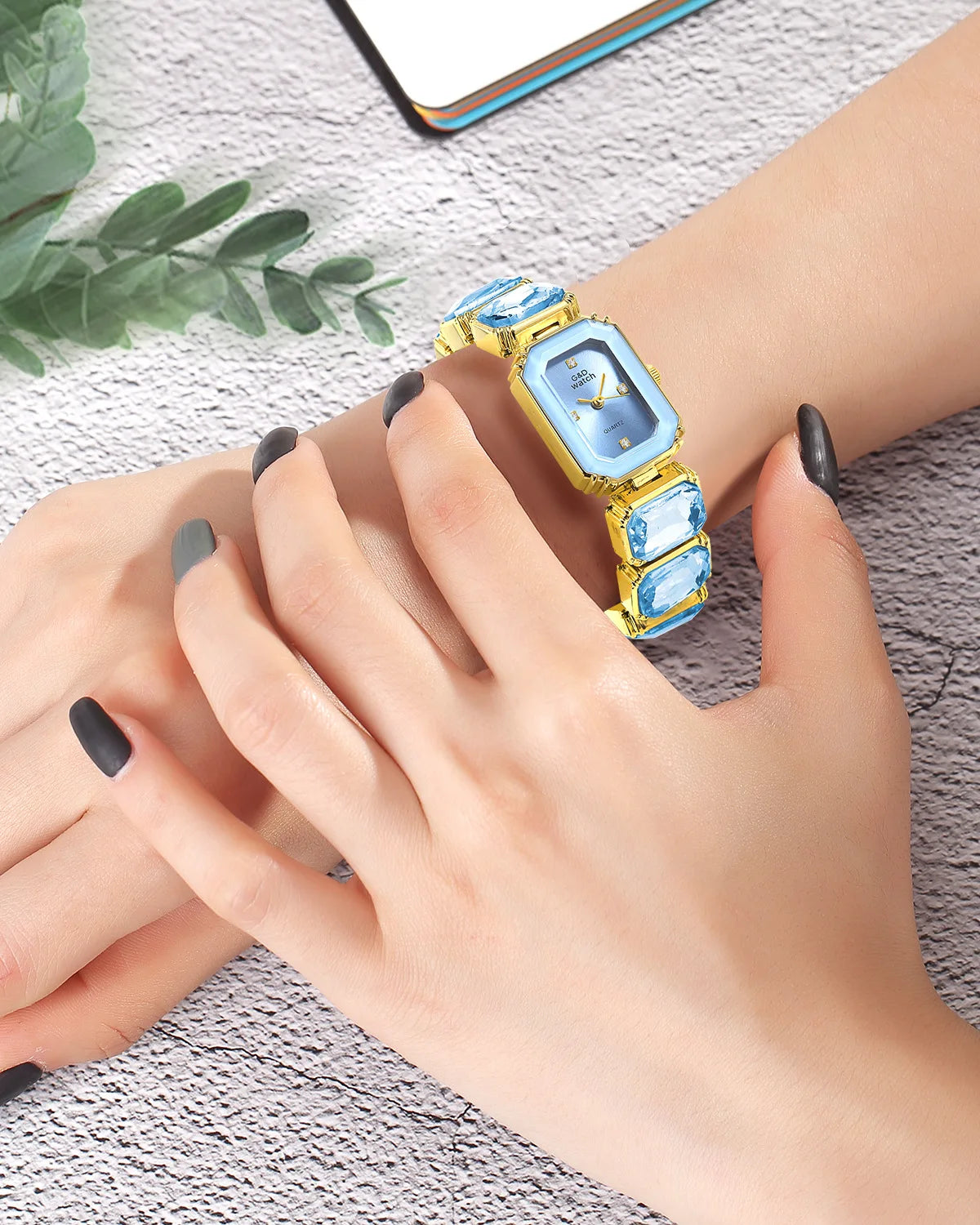 Ladies Wrist Watch Small Golden Square Quartz For Women Bracelet Watches Top Brand Luxury Diamond Fashion Women's Watch 2024