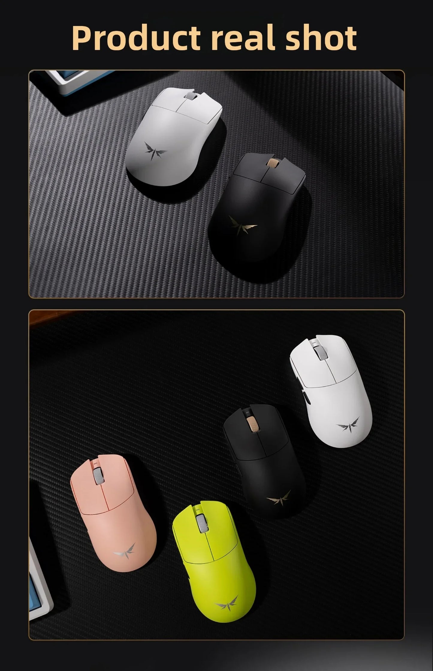 VGN Dragonfly F2 ProMax/Ultra e-sports gaming miš 42000DPI 0.125ms za Csgo latenciju, žični/bežični Dual 8K, 3 načina rada, PAW3395/3950