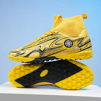 Men Professional Soccer Cleats Football Boots Studs Non Slip Breathable Training Boys Match Sneakers Comfortable for Grass Turf