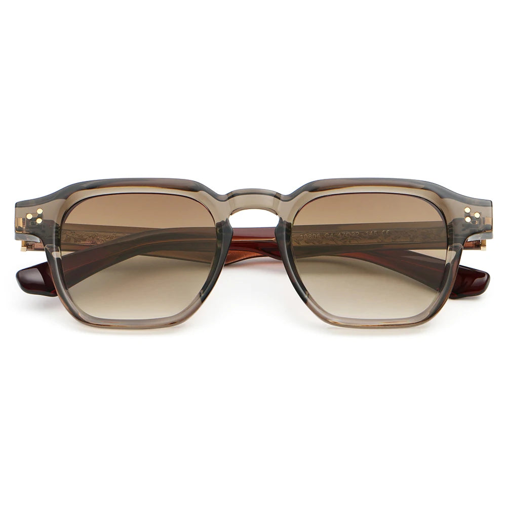 Peekaboo irregular sunglasses for women black brown retro style square sun glasses for men uv400 summer accessories 2025