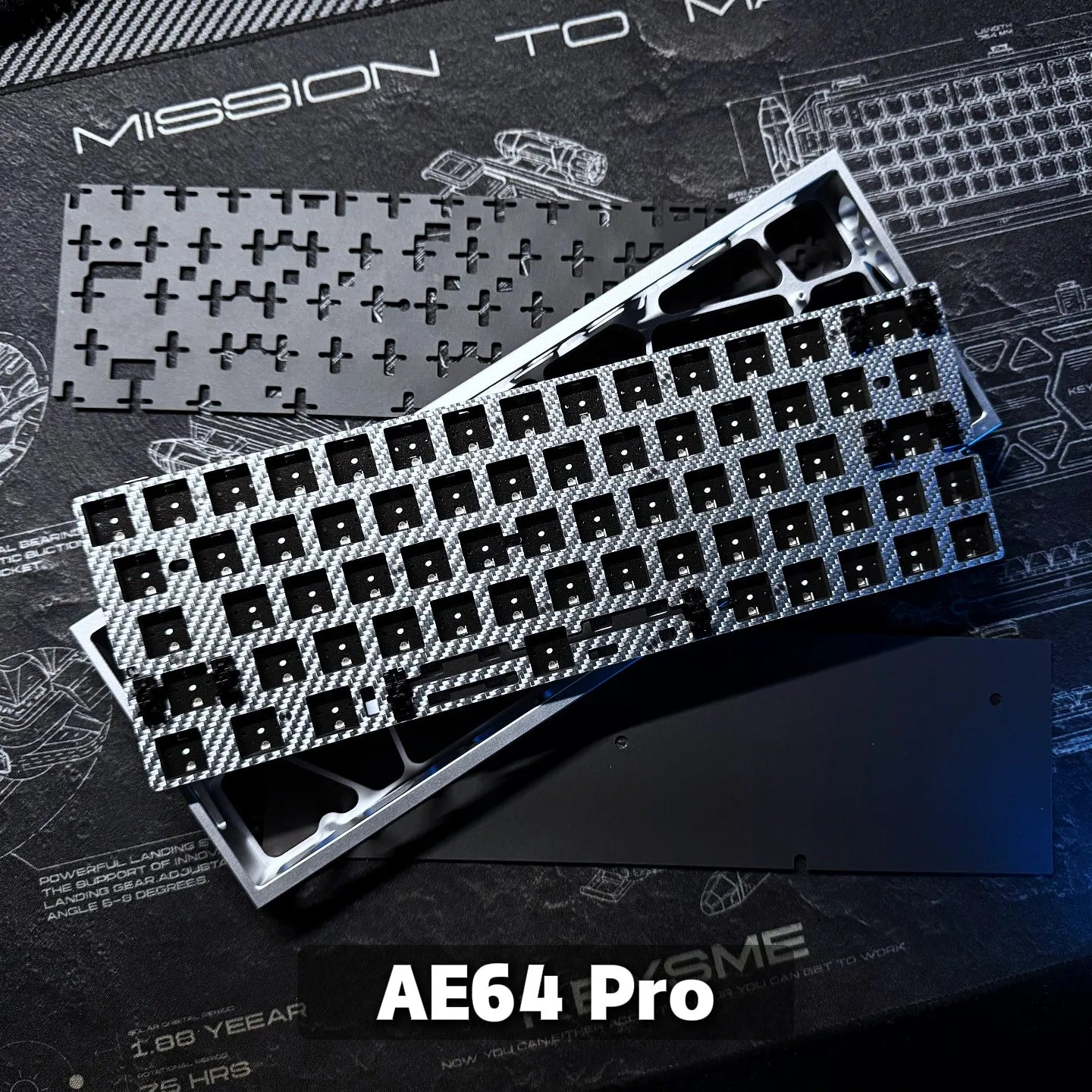 Everglide AE64 Pro HE Gaming Keyboard Hall Effect Magnetic Switch Support RT 0.001MM 8kHz Polling Rate Dual RGB ADC Link SOCD MT