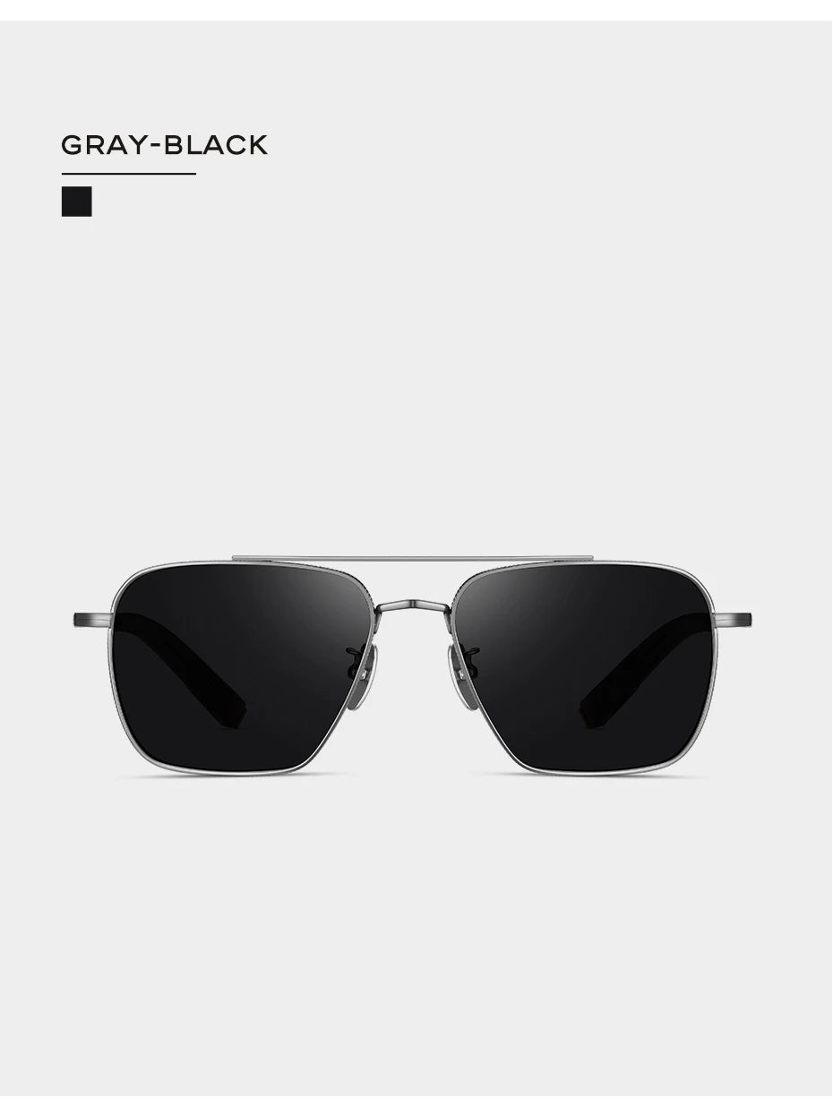 CAPONI Polarized Men Sunglasses Seiko Pure Titanium Photochromic Outdoor Driving Shades UV400 Original Brand Sun Glasses BS50004