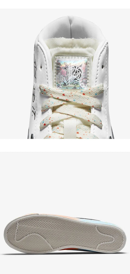 Оригинални сезонни унисекс кецове Nike Blazer Mid High-Top за ежедневно носене DJ4278-101