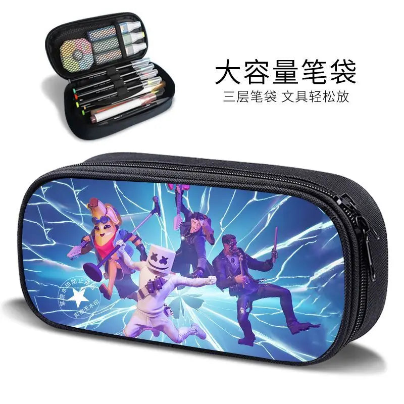 Fortnite new style elementary school student personalized pencil case game peripheral cartoon large capacity stationery bag gift