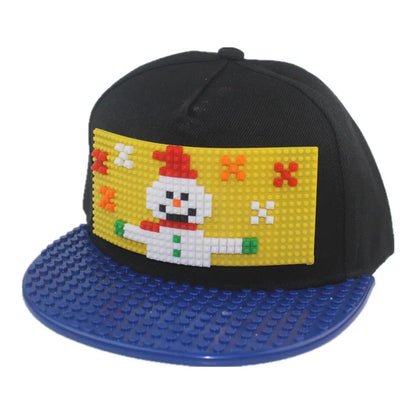 Șepci de baseball cu imprimeu cartoon patchwork, blocuri DIY, șepci snapback, șepci hip-hop pentru bărbați și femei, șepci detașabile cu pixeli, șepci „dad hats”, pentru copii și adulți