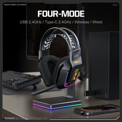 Auscultadores Gaming Sem Fios ONIKUMA GT828 Bluetooth 5.3 RGB com Microfone, Cancelamento de Ruído e Ligação em 4 Modos para PC, PS5 e Portátil