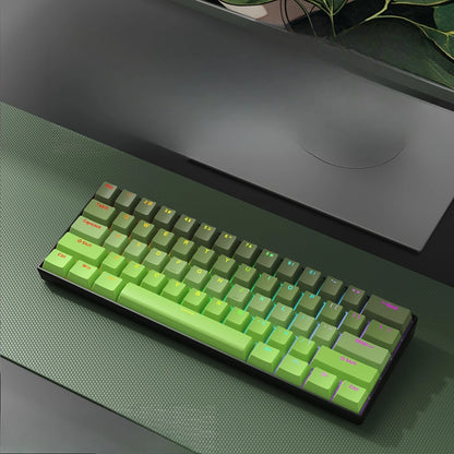 Wireless Gaming Mechanical Keyboard 60% RGB Bluetooth Keyboard, Triple Mode Wireless Mechanical Keyboard with 61 Keys, Compact RGB Gaming Keyboard for PC, Laptop & Tablet
