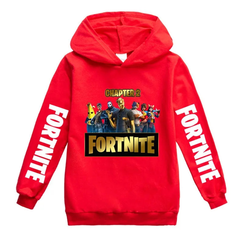 Fortnites Game Hoodies Autumn Hooded Sweatshirt Anime Thin Tracksuit Long Sleeve Pullover Tops Sportswear Halloween Costume Gift