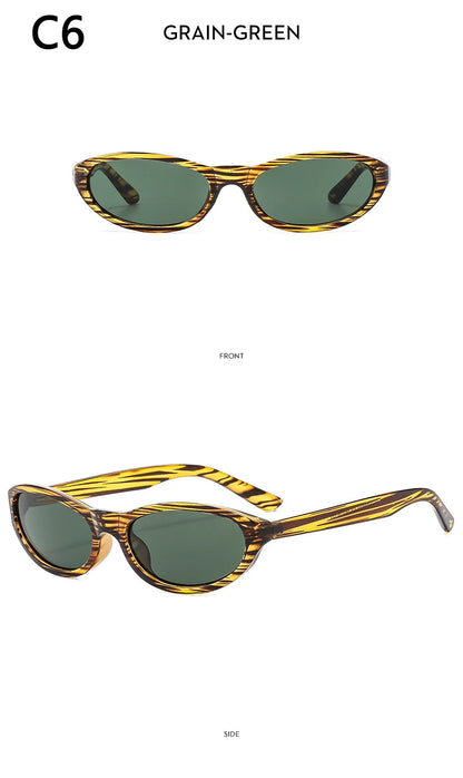 BOYSEEN Men's Hip Hop Style Sunglasses Narrow Frame Orange Eyewear UV400 Travel Beach Sunglasses U400