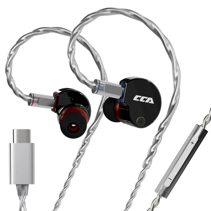 CCA Phoenix HiFi sluchátka s dynamickým měničem a membránou LCP, s potlačením hluku, vyměnitelným 2PIN kabelem, herní kabelová sluchátka