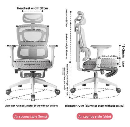 Ergonomic Office Chair with Lumbar Support, Adjustable Height Gaming Chair, Comfortable Computer Chair with Swivel Recliner Design for Home & Office