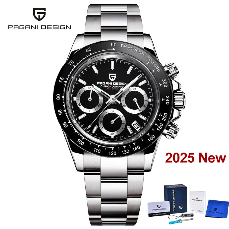 PAGANI DESIGN 2026 New Sport Chronograph Top Brand Luxury Quartz Watch For Men Sapphire crystal  Automatic Date Wrist watch Men