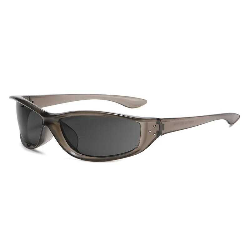 Rivets Y2K Sports Punk Sunglasses Women Designer Rectangle Goggle Men Luxury Sun Glasses UV400 Driving Cycling Fashion Eyewear