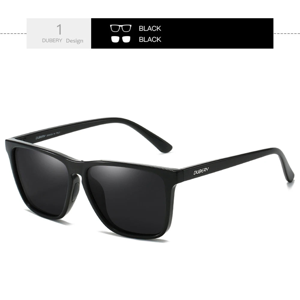DUBERY Full Rim Polarized Fashion Sunglasses For Men And Women 14 Colors Model 108