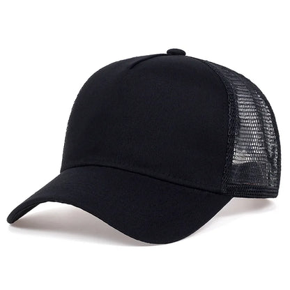 Simple basic baseball cap for men and women outdoor solid color light plate cap summer shade breathable net hat