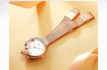 Shengke Originale Design Woman Watches Fashion Lucky Clover Fashion Women's Quartz Wristwatches Top Luxury Elengent Female Clock
