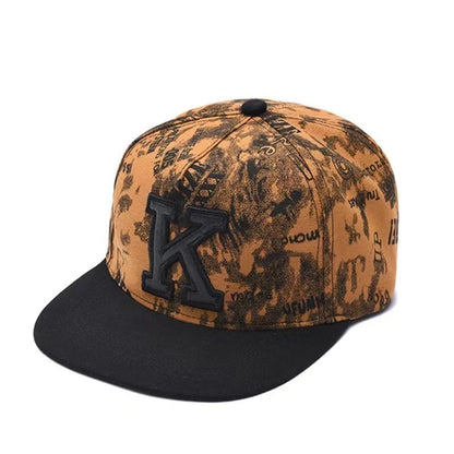 Miesten kirjaillulla tekstillä varustettu trendikäs, helposti yhdisteltävä suoralla lipalla oleva baseball-lippalakki – naisten kesäinen hiphop-hattu ulkokäyttöön, säädettävä aurinkosuojallinen lippis