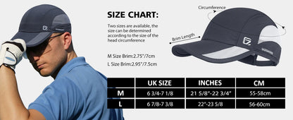 GADIEMKENSD Summer For Men Sports Running Sweat Baseball Cap Male Golf Quick Dry Women Solid Snapback Mesh Hat Visor Hat