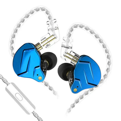 KZ ZSN Pro X Hybrid HiFi Wired Earphones 1BA+1DD Metal In-Ear Earbuds with Detachable Cable, Sport Noise Cancelling Headset