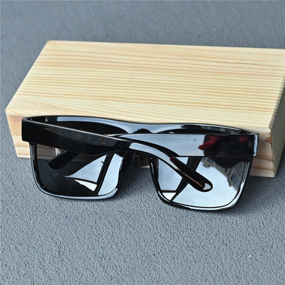Vazrobe 165mm Oversized Black Polarized Sunglasses Men Large Huge Sun Glasses for Male Flat Top Steampunk Big Large Face