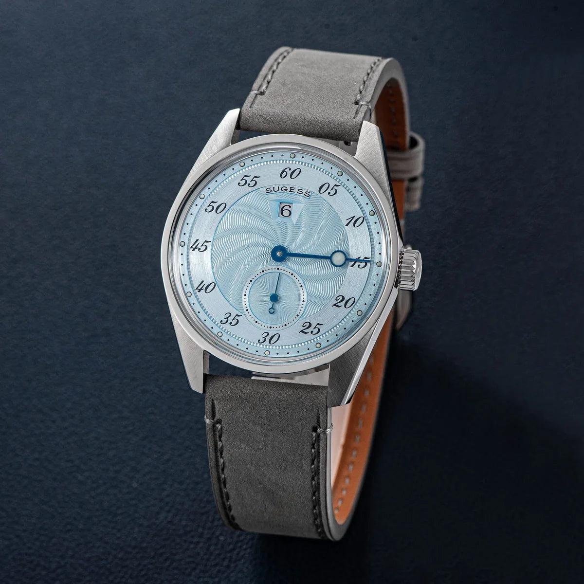 Sugess Mens Watch Automatic ST1721 Movement Aventurine Mechanical Wristwatches Hardlex Glass Fashion Simple Business Clock S451