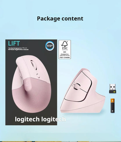 Logitech Lift Ergonomic Bluetooth Wireless Mouse, Vertical Ergonomic Mouse with 4000 DPI, Multi-Device Wireless Mouse for Business, Home Office & Laptop