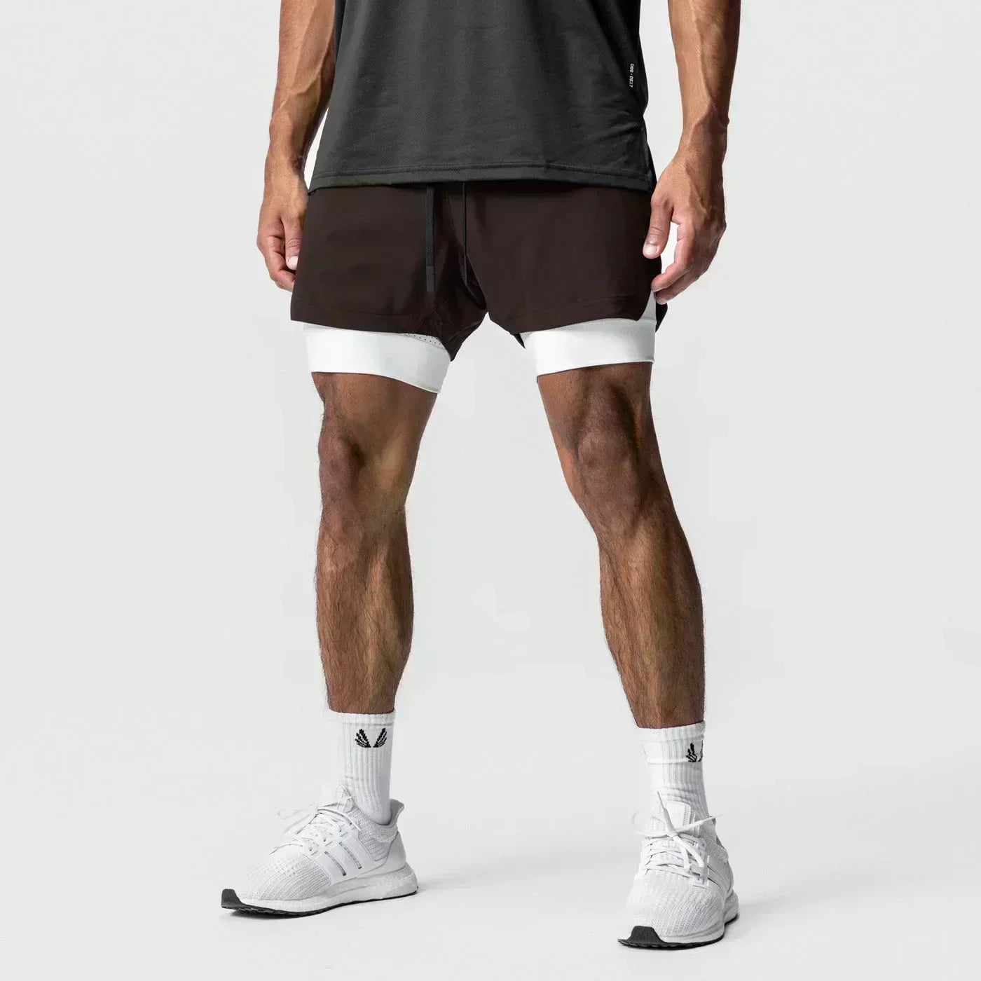 Anime Demon Slayer Gym Shorts Man Quick Dry Pants Double-layer 2 in 1 Shorts Y2k Sportswear Summer 2026 Breathable Streetwear