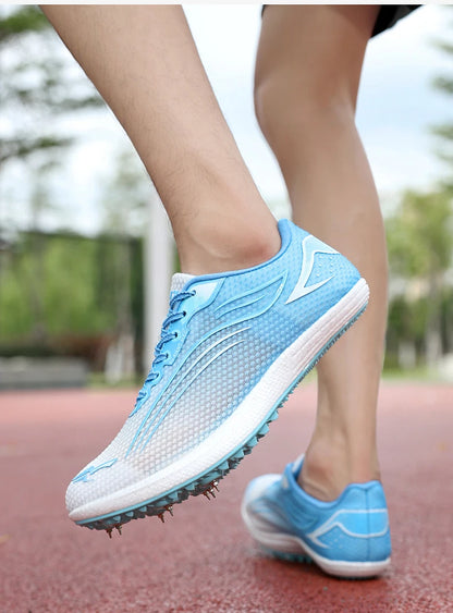 High Quality Men Women Track and Field Shoes Youth Anti Slip Sneakers Outdoor Professional Jumping Runn Shoes Student Trainers