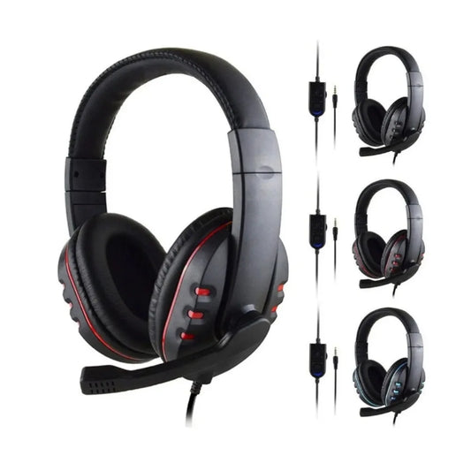 Casque de jeu filaire 3,5 mm, écouteurs pour musique, PS4, jeux PC, chat sur ordinateur avec microphone