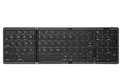 Teclado Bluetooth sem fios dobrável e recarregável para iPad, telemóvel, tablet, notebook e escritório — mini teclado sem fios