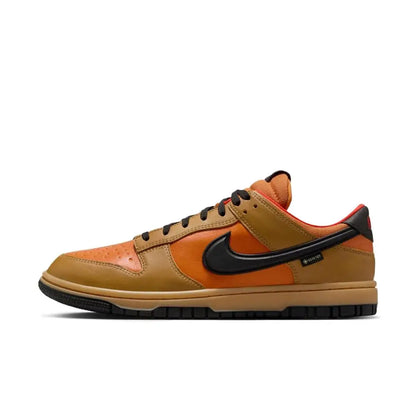 Nike Dunk Low - Versatile Thin Sole Slip-Resistant & Durable Low-Top Skate Shoes Unisex Style White/Black/Orange IB2260-500