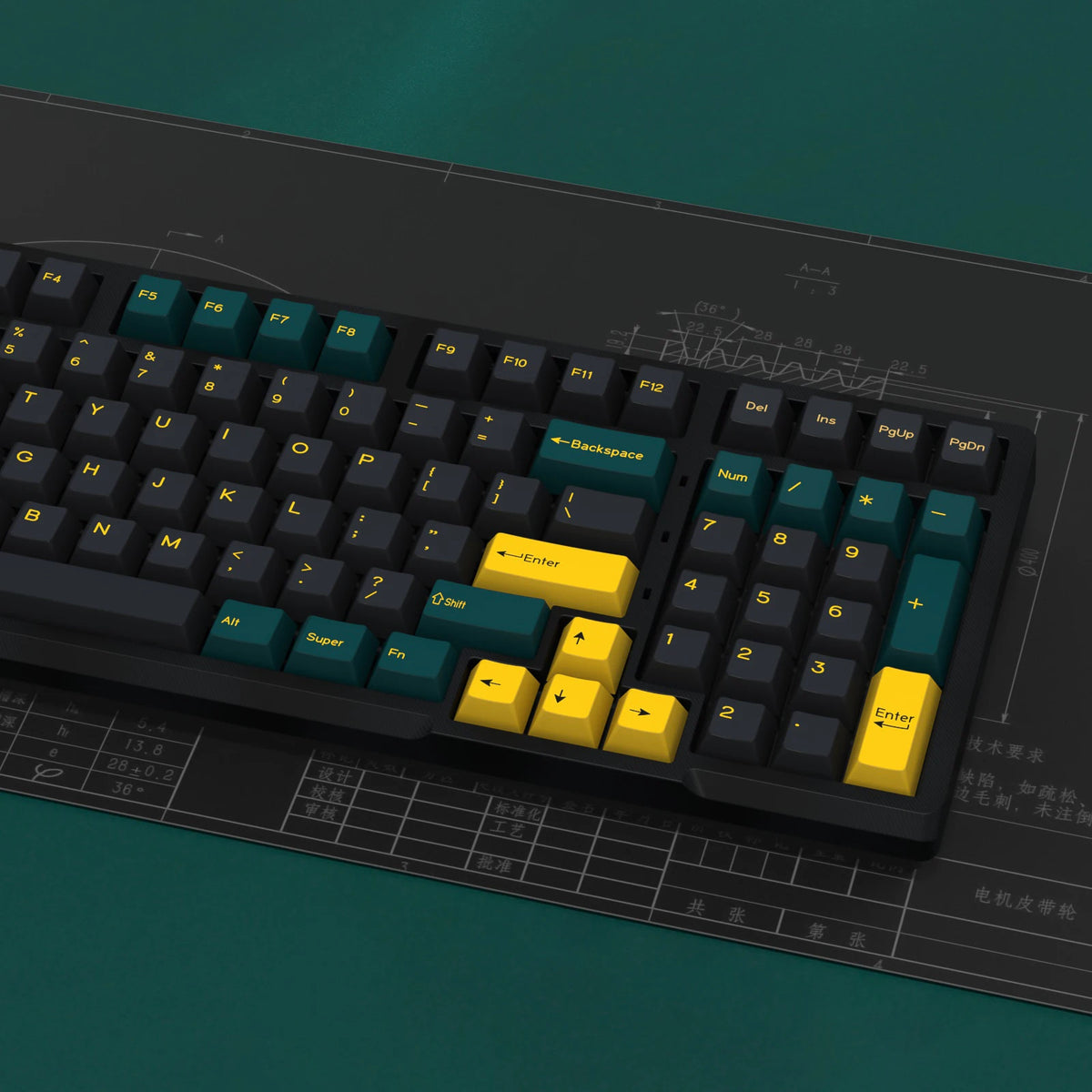 KBDiy GMK MarrsGreen Keycap Cherry Profile Double Shot PBT ISO Keycaps For DIY Gamer Mechanical Keyboard Kit Gaming Point KeyCap
