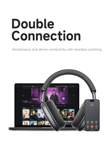 Picun F8 Pro ANC Wireless Headphones with 3D Spatial Audio, Bluetooth 5.4 Head Tracking, -52dB Noise Cancelling, HiFi Gaming Headset