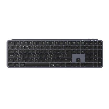 Teclado sem fios ultrafino Keychron B6 Pro com layout ISO, tamanho completo, portátil e leve, ligações 2.4GHz e Bluetooth