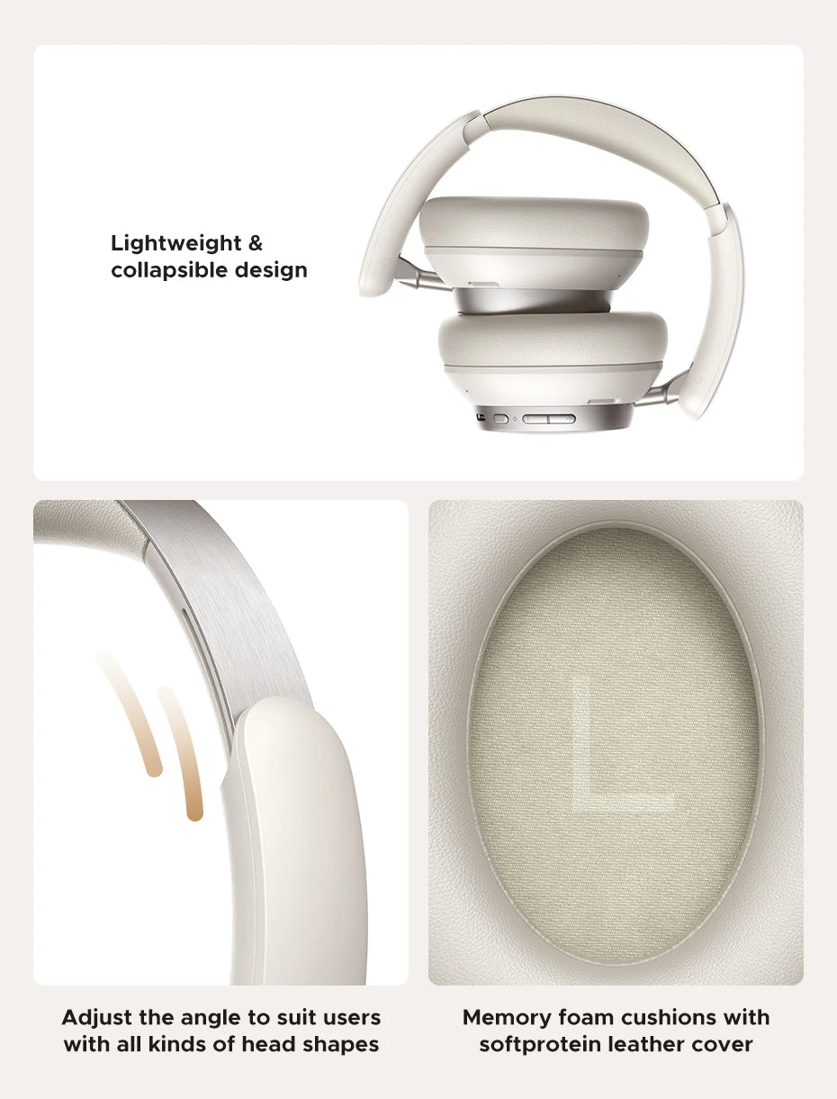 UGREEN Studio Pro Wireless Headphones 48dB ANC Bluetooth 6.0 Hi-Res LDAC Over Ear Headset with 120H Battery