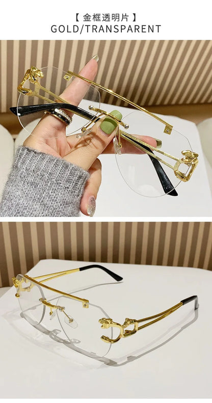 Rimless Women Sunglasses Luxury Designer Vintage Uv400 Men Sun Glasses Lunette Shades De Soleil Femme Gafas De Sol Mujer Lentes