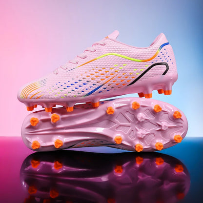 Nouvelles chaussures de football pour hommes, crampons unisexes, chaussures de football professionnelles, vente chaude, chaussures de futsal de haute qualité pour femmes, baskets ultralégères TF/FG