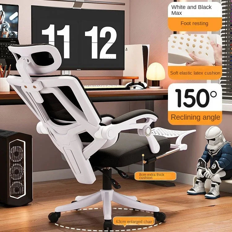 Silla de oficina ergonómica de malla con soporte lumbar, silla de escritorio para ordenador de respaldo alto para adultos, silla de trabajo cómoda para largas jornadas