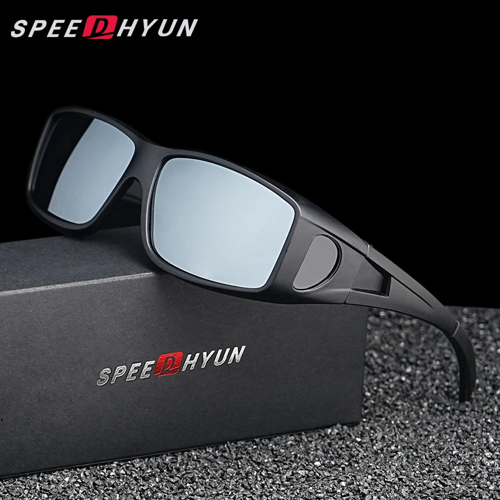 SPEEDHYUN Fit Over Wrap Sunglasses Men Women Anti Glare Night Vision UV400 Protection Driving Sport Protective Glasses Eyewear